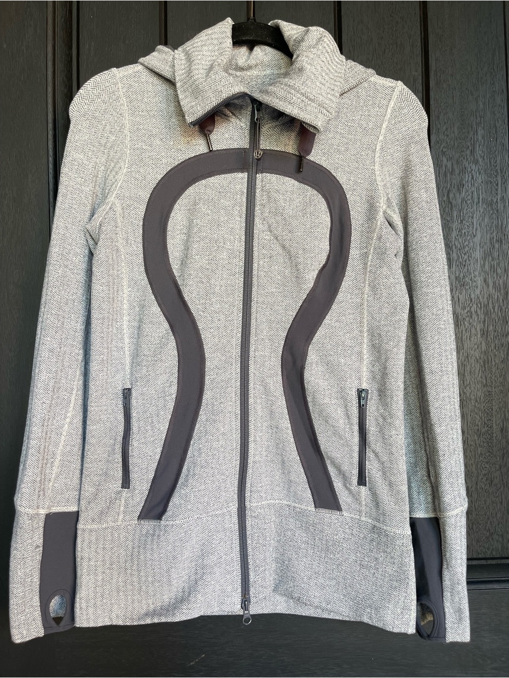 Lululemon Stride Jacket Ghost Herringbone Full Zip Size 6